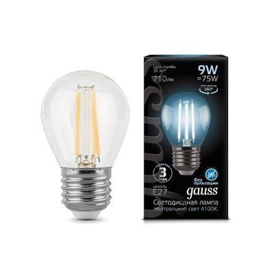 Лампа LED Filament Globe E27 9W 4100K 105802209